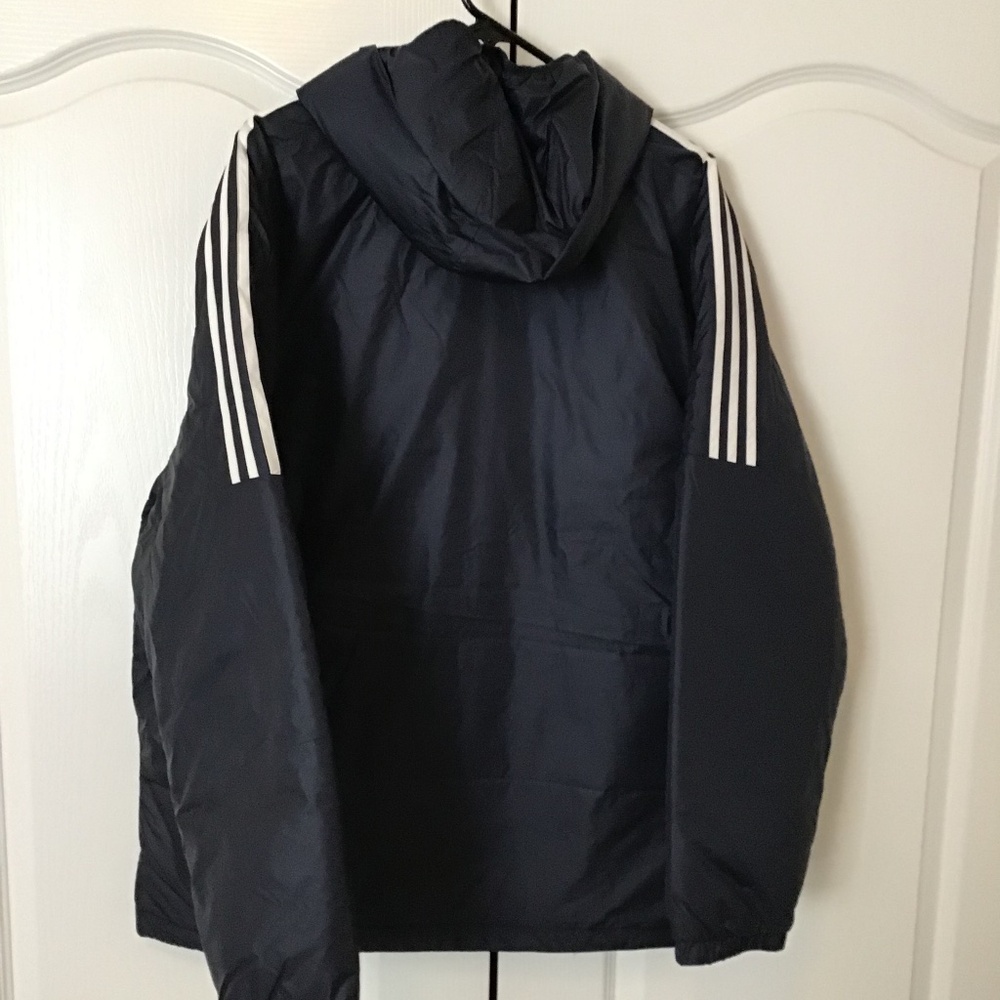 ADIDAS ESSENTIALS HOODED 3-STRIPES LIGHTWEIGHT JACKET - Picture 9 of 16